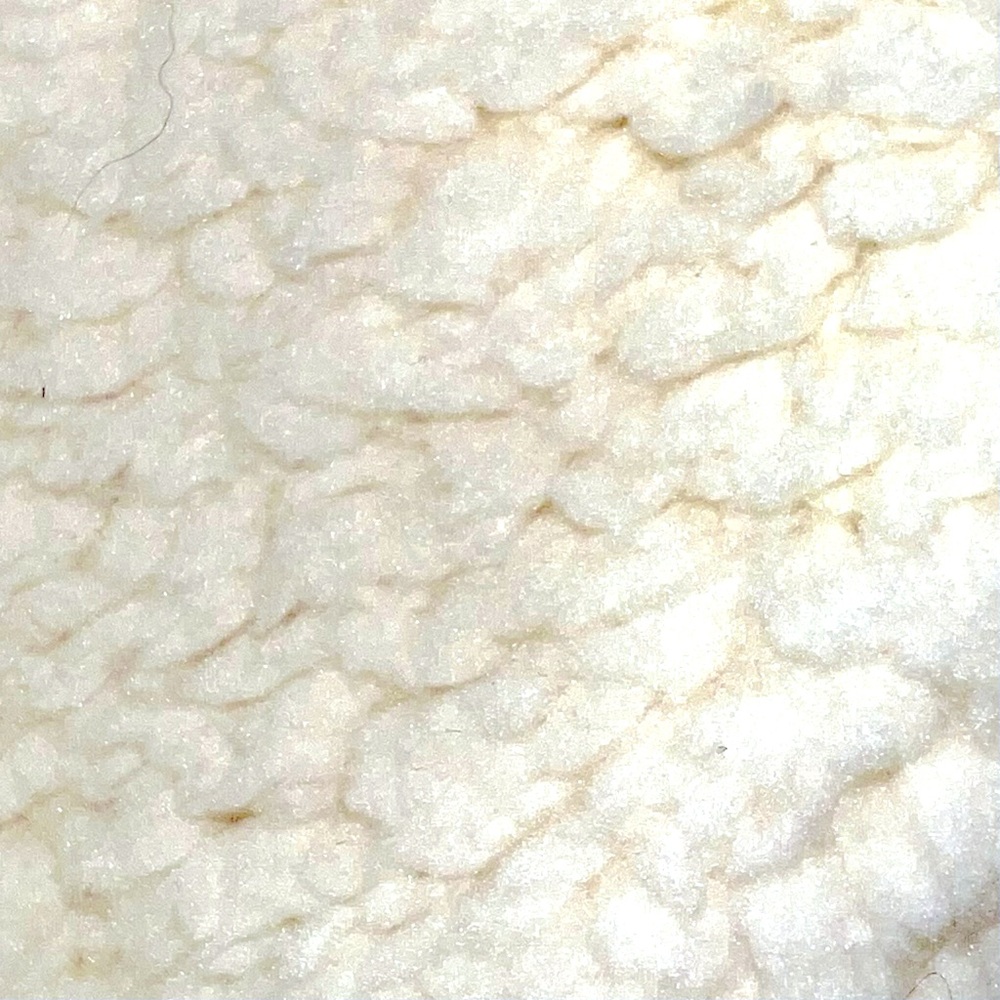Size L Ivory BOHO lapel collar button front faux pockets lined plush Teddy coat - Picture 11 of 16